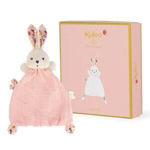 Kaloo K'doux Doudou Rabbit Poppy Comforter Bunny New in Box Nursery Washable